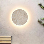 Circle Travertine Wall Lamp