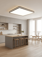 Cirro Modern Wood LED Ceiling Light – Flush Mount for Living Room & Bedroom