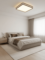 Cirro Modern Wood LED Ceiling Light – Flush Mount for Living Room & Bedroom