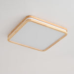 Cirro Modern Wood LED Ceiling Light – Flush Mount for Living Room & Bedroom