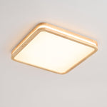 Cirro Modern Wood LED Ceiling Light – Flush Mount for Living Room & Bedroom