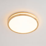 Cirro Modern Wood LED Ceiling Light – Flush Mount for Living Room & Bedroom