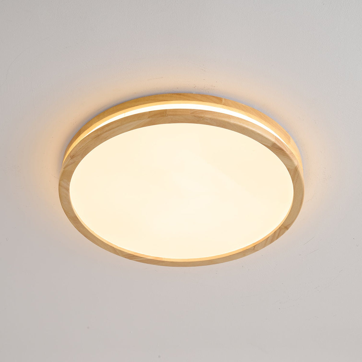 Cirro Modern Wood LED Ceiling Light – Flush Mount for Living Room & Bedroom