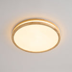 Cirro Modern Wood LED Ceiling Light – Flush Mount for Living Room & Bedroom