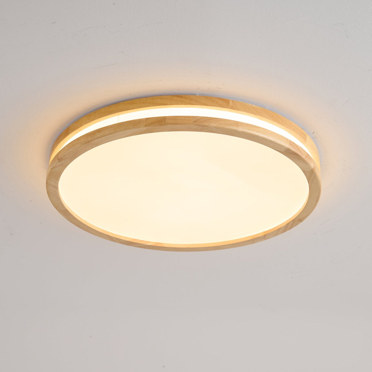 Cirro Modern Wood LED Ceiling Light – Flush Mount for Living Room & Bedroom