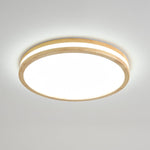 Cirro Modern Wood LED Ceiling Light – Flush Mount for Living Room & Bedroom