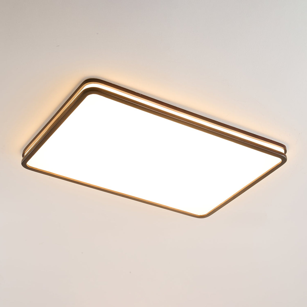 Cirro Modern Wood LED Ceiling Light – Flush Mount for Living Room & Bedroom