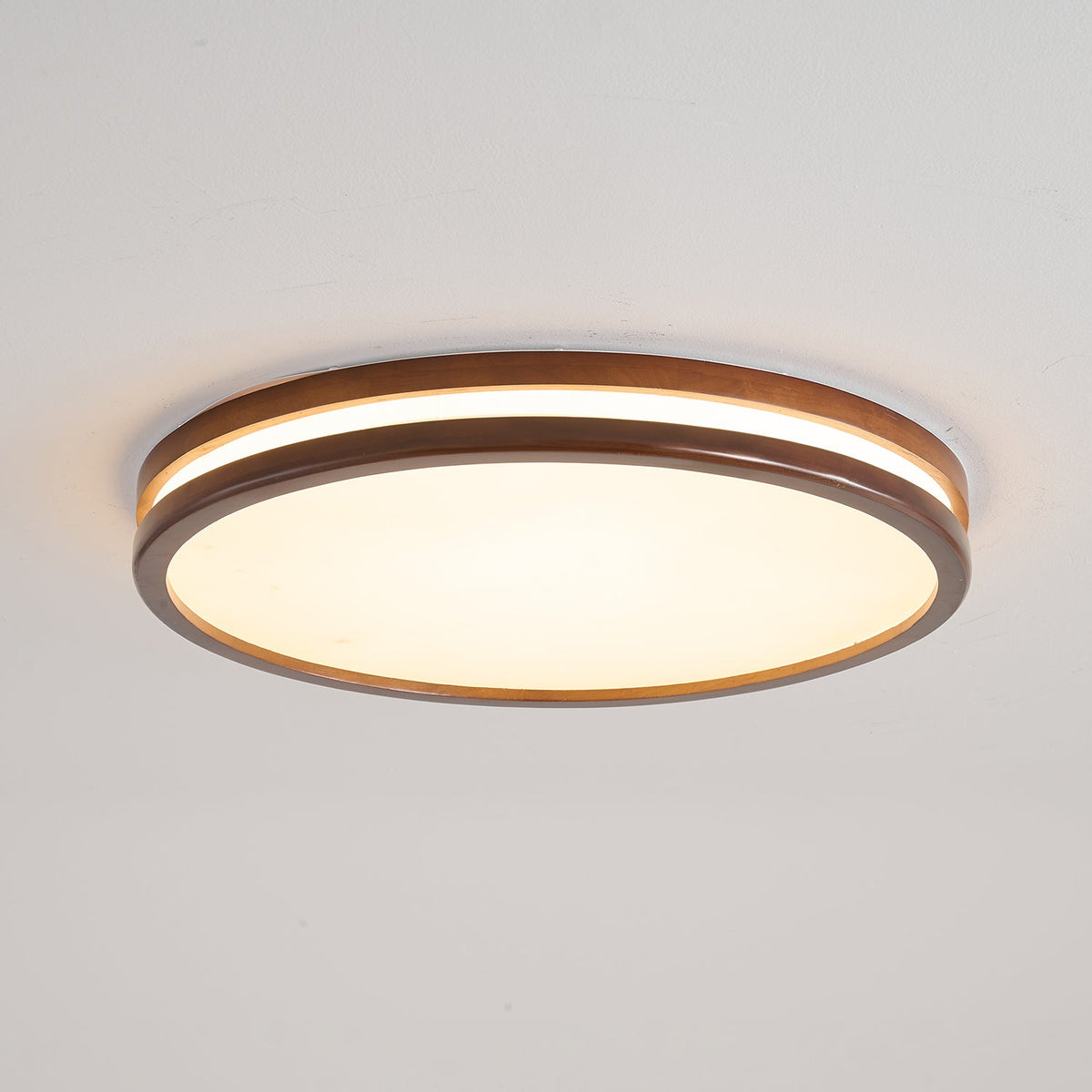 Cirro Modern Wood LED Ceiling Light – Flush Mount for Living Room & Bedroom