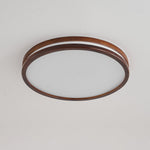 Cirro Modern Wood LED Ceiling Light – Flush Mount for Living Room & Bedroom