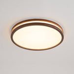 Cirro Modern Wood LED Ceiling Light – Flush Mount for Living Room & Bedroom