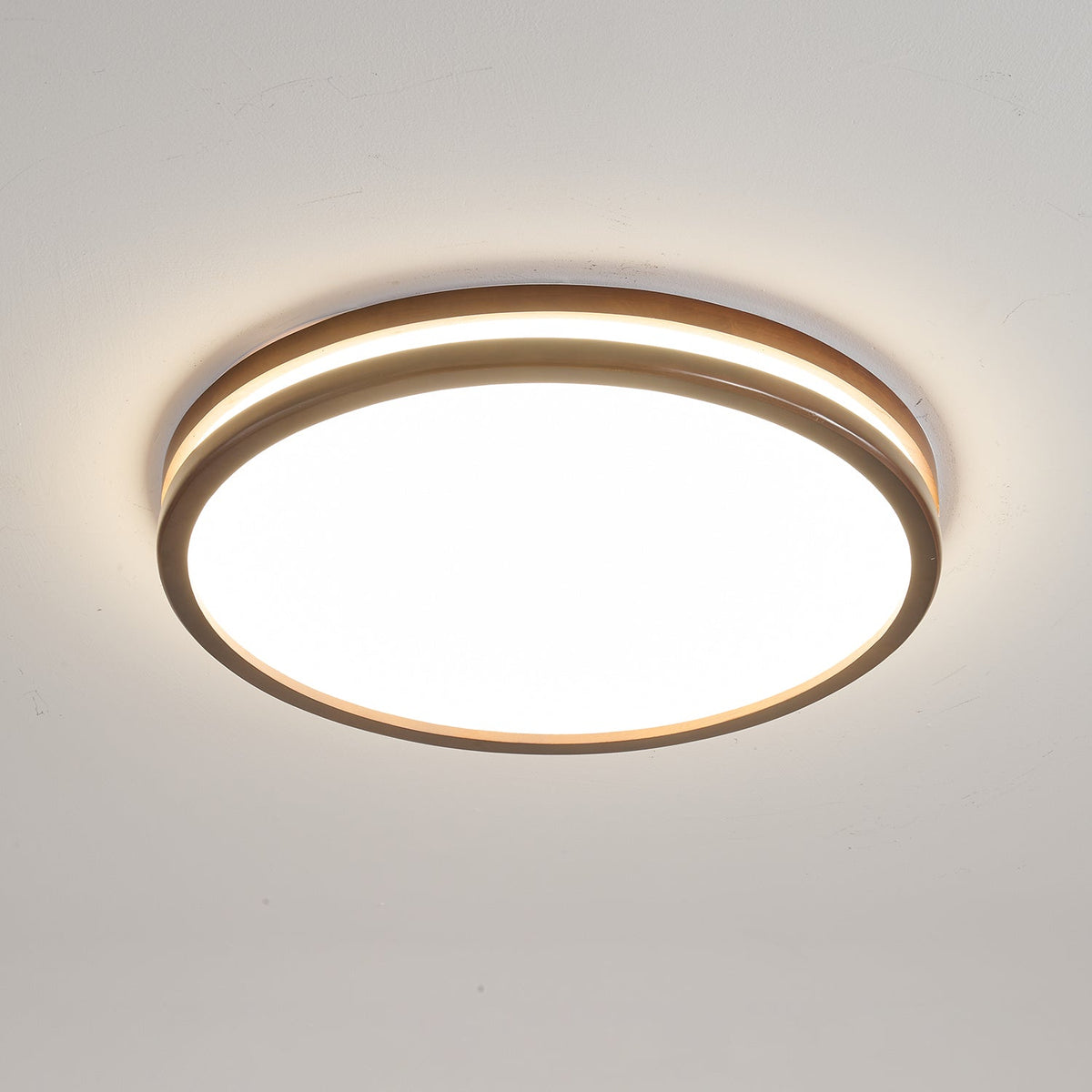 Cirro Modern Wood LED Ceiling Light – Flush Mount for Living Room & Bedroom