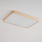 Cirro Modern Wood LED Ceiling Light – Flush Mount for Living Room & Bedroom