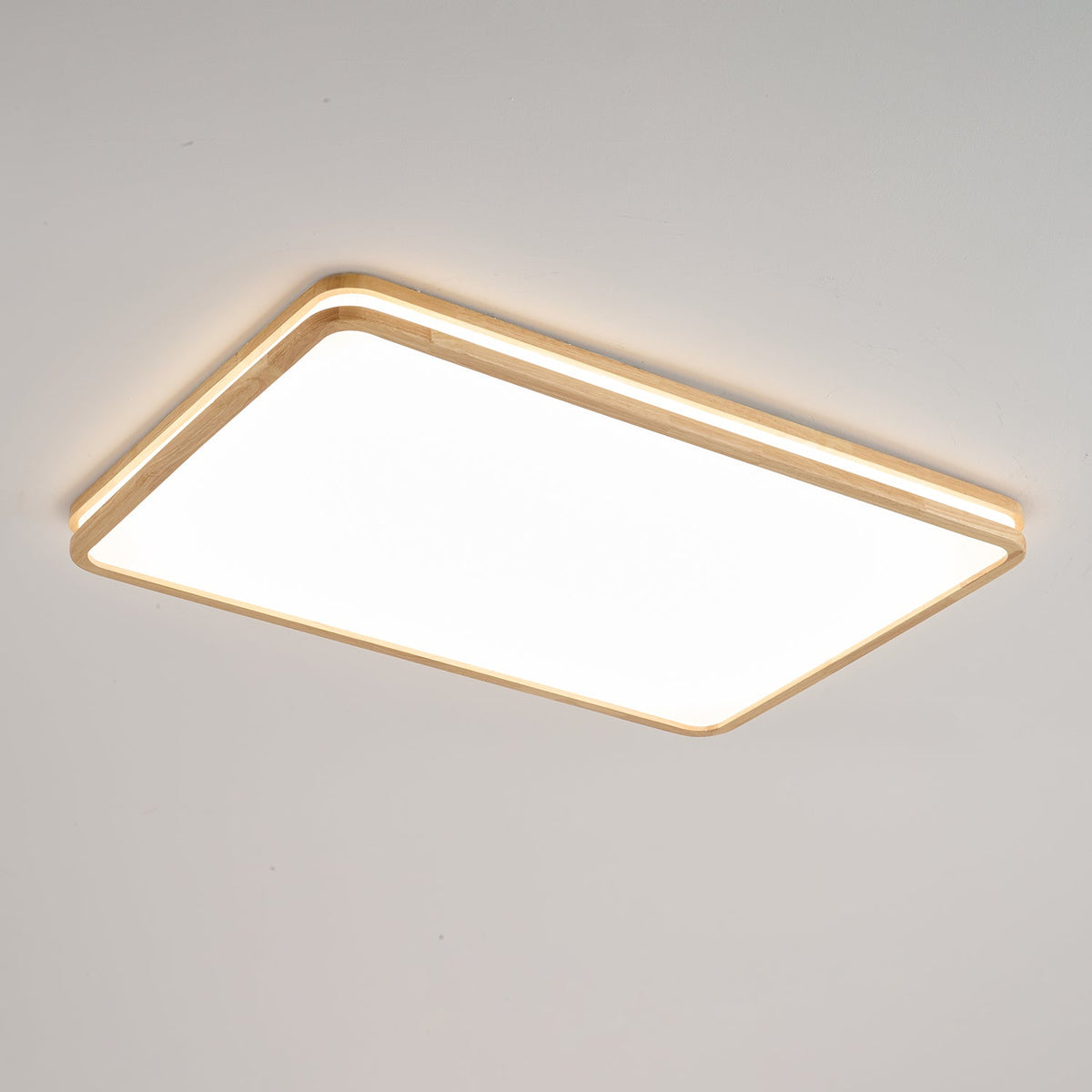 Cirro Modern Wood LED Ceiling Light – Flush Mount for Living Room & Bedroom