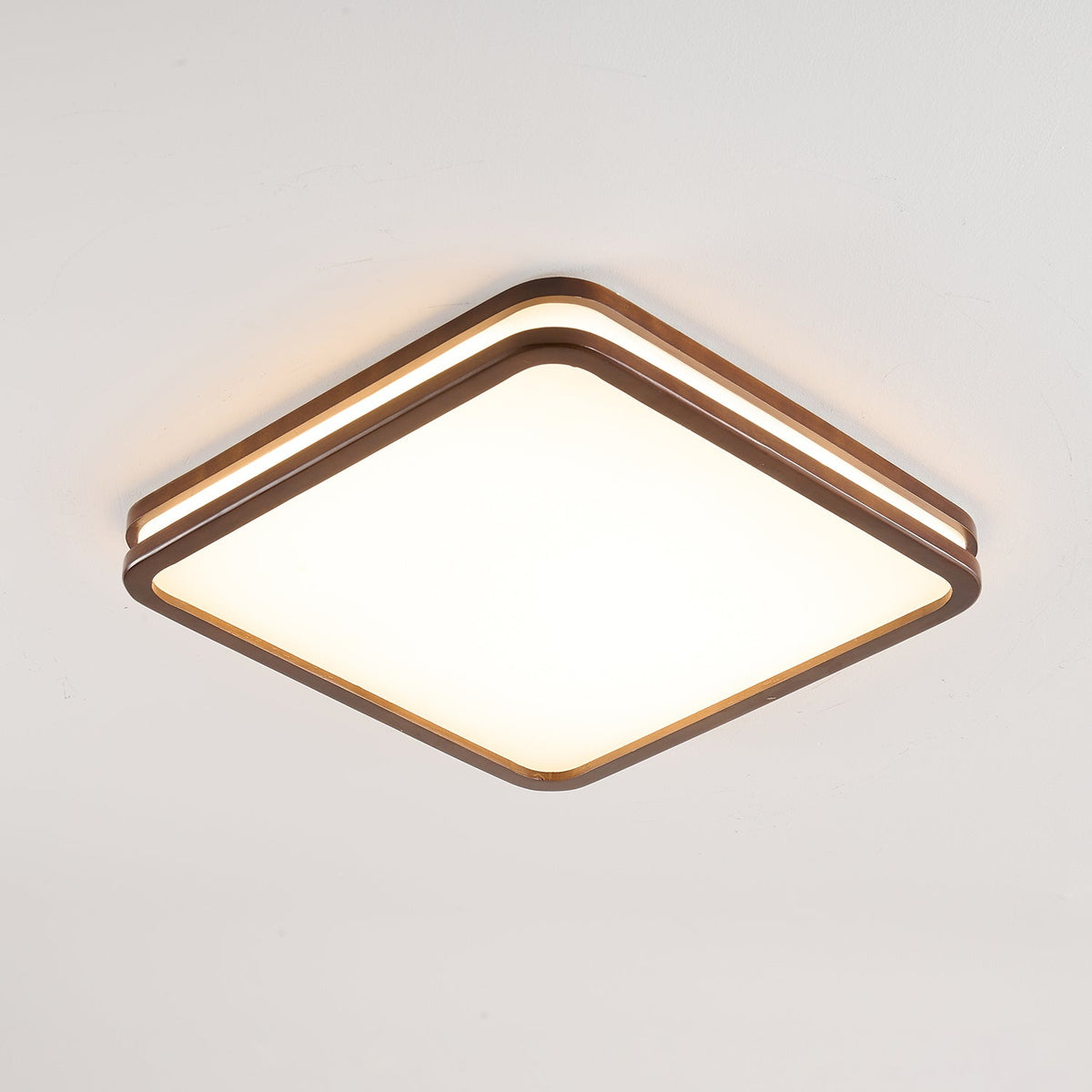 Cirro Modern Wood LED Ceiling Light – Flush Mount for Living Room & Bedroom