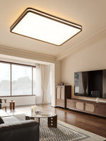 Cirro Modern Wood LED Ceiling Light – Flush Mount for Living Room & Bedroom