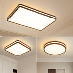 Cirro Modern Wood LED Ceiling Light – Flush Mount for Living Room & Bedroom