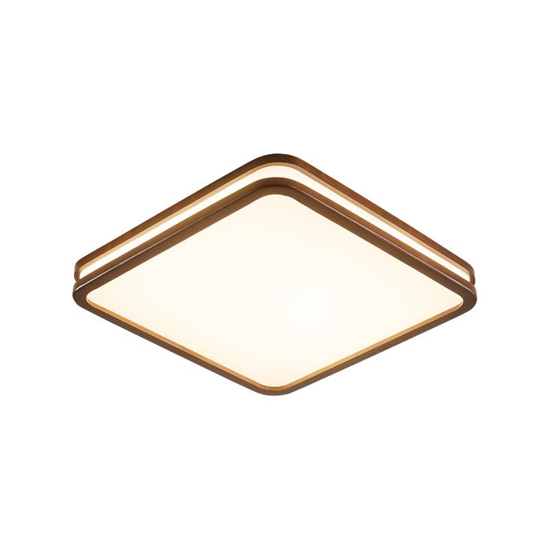 Cirro Modern Wood LED Ceiling Light – Flush Mount for Living Room & Bedroom