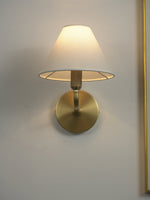 Clara Brass Wall Sconce – Elegant Fabric Shade for Bedroom & Living Room