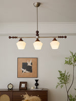 Clarabelle Six-Light Wood and Glass Linear Chandelier