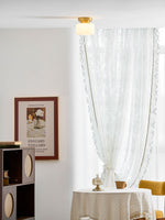 Clinio Flush Mount Ceiling Light in Brass and Opal Glass