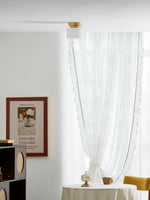 Clinio Flush Mount Ceiling Light in Brass and Opal Glass