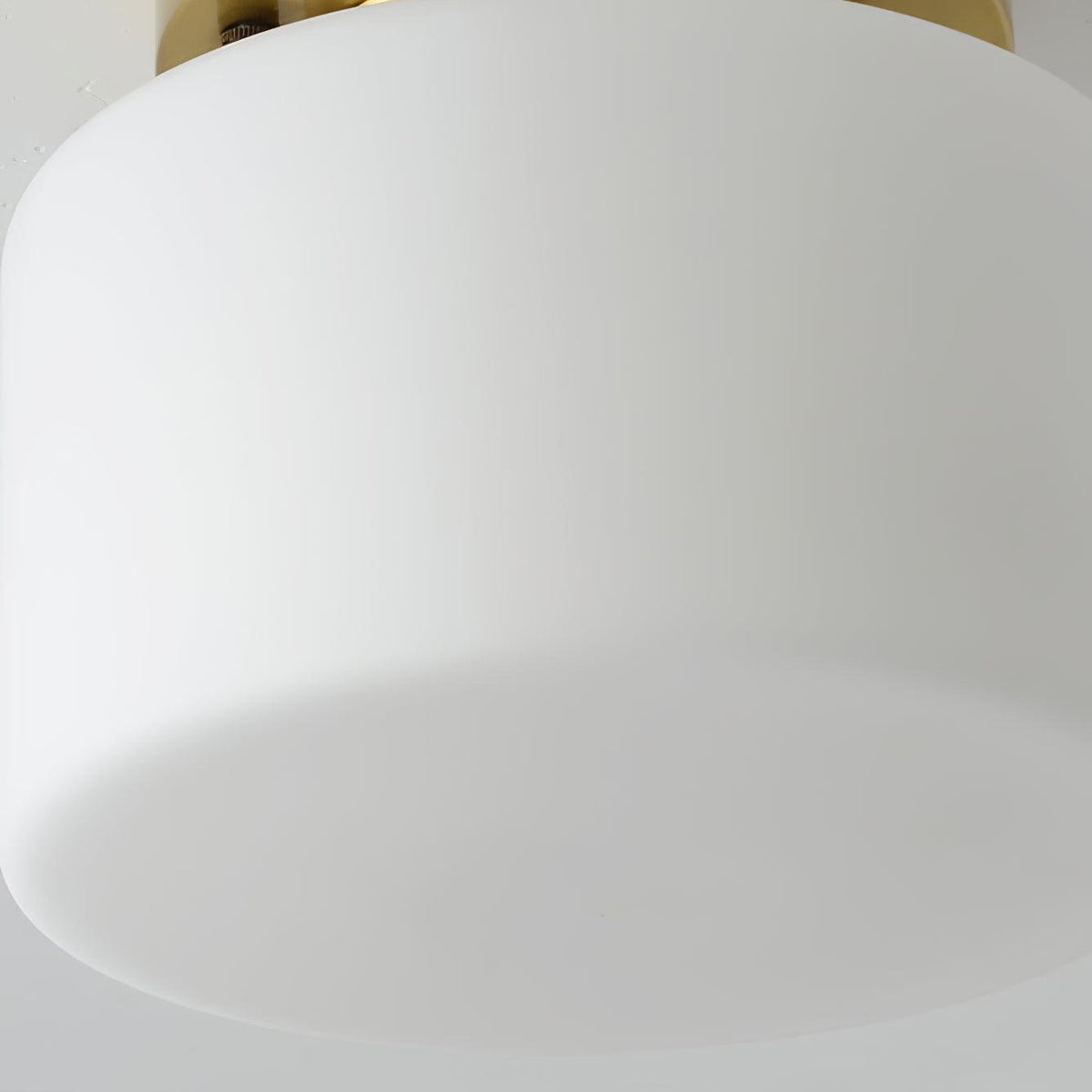 Clinio Flush Mount Ceiling Light in Brass and Opal Glass