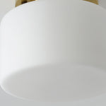 Clinio Flush Mount Ceiling Light in Brass and Opal Glass