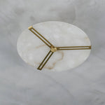 Clocks Alabaster Ceiling Light – Modern Brass Flush Mount for Living Room & Bedroom