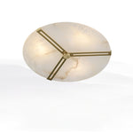 Clocks Alabaster Ceiling Light – Modern Brass Flush Mount for Living Room & Bedroom