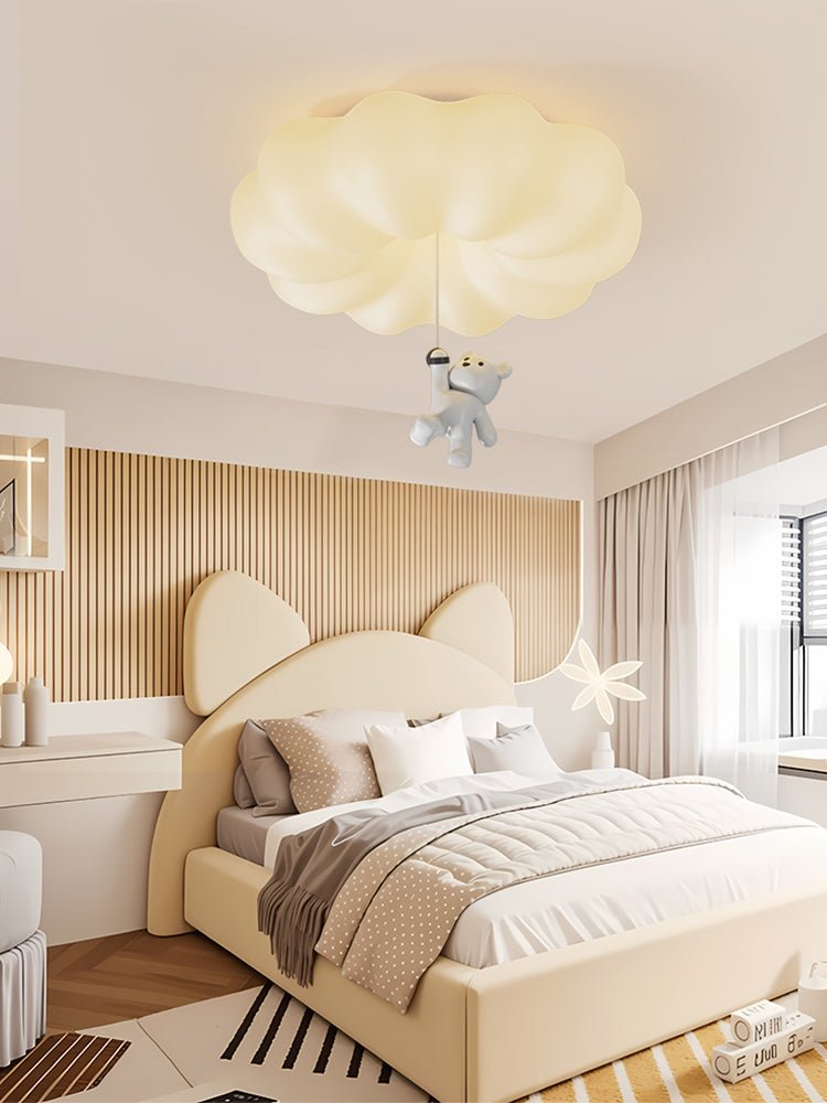 Cloud Bear Flush Mount Ceiling Light – Sculptural LED for Kids' Rooms & Modern Interiors