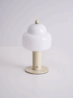 Cloud Dome Table Lamp – Sculptural LED Nightstand Light in Glass & Metal