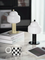 Cloud Dome Table Lamp – Sculptural LED Nightstand Light in Glass & Metal