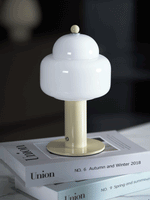 Cloud Dome Table Lamp – Sculptural LED Nightstand Light in Glass & Metal
