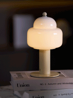 Cloud Dome Table Lamp – Sculptural LED Nightstand Light in Glass & Metal