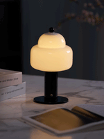 Cloud Dome Table Lamp – Sculptural LED Nightstand Light in Glass & Metal