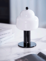Cloud Dome Table Lamp – Sculptural LED Nightstand Light in Glass & Metal