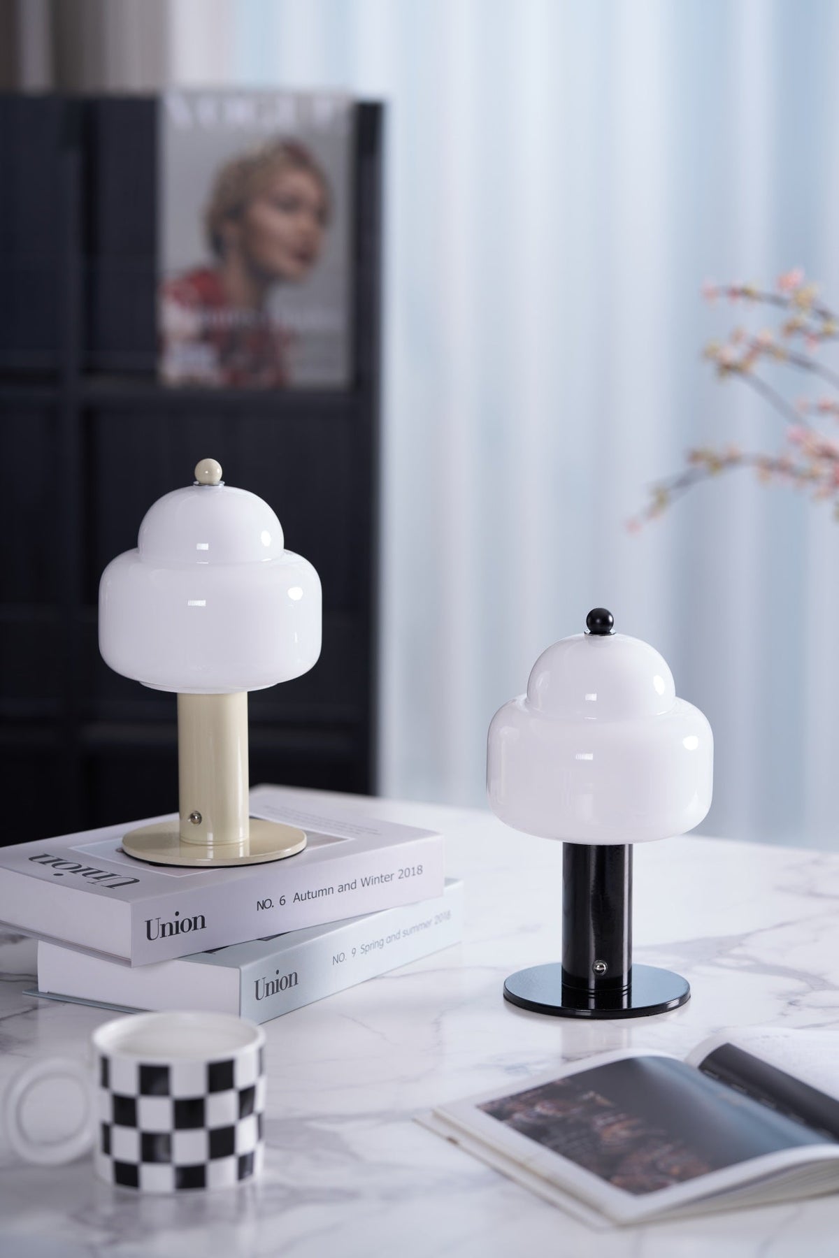 Cloud Dome Table Lamp – Sculptural LED Nightstand Light in Glass & Metal