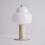 Cloud Dome Table Lamp – Sculptural LED Nightstand Light in Glass & Metal