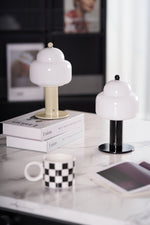 Cloud Dome Table Lamp – Sculptural LED Nightstand Light in Glass & Metal