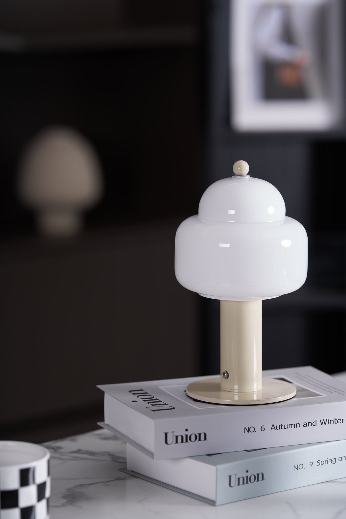Cloud Dome Table Lamp – Sculptural LED Nightstand Light in Glass & Metal
