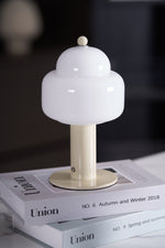 Cloud Dome Table Lamp – Sculptural LED Nightstand Light in Glass & Metal
