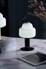 Cloud Dome Table Lamp – Sculptural LED Nightstand Light in Glass & Metal
