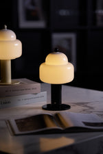Cloud Dome Table Lamp – Sculptural LED Nightstand Light in Glass & Metal