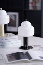 Cloud Dome Table Lamp – Sculptural LED Nightstand Light in Glass & Metal
