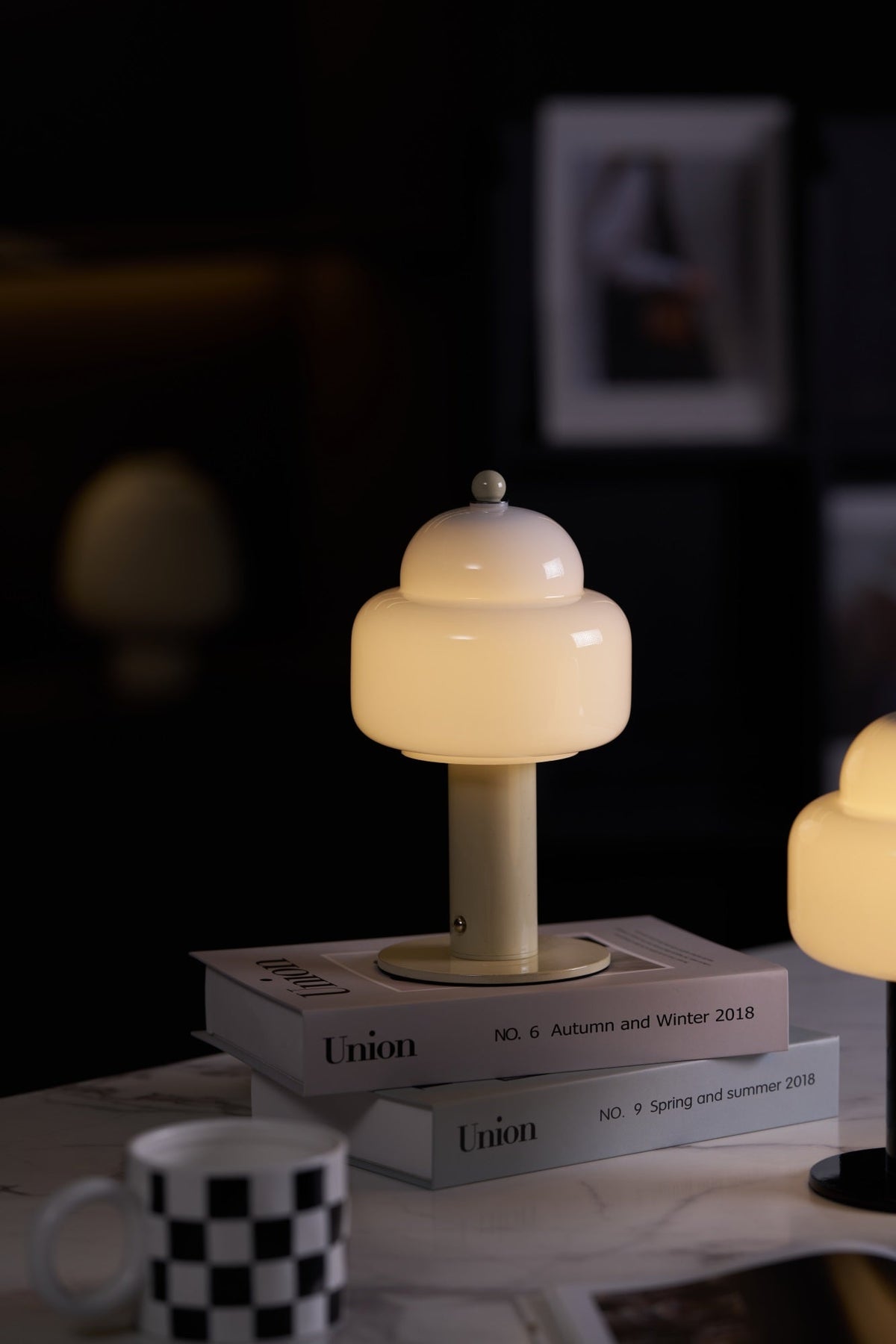 Cloud Dome Table Lamp – Sculptural LED Nightstand Light in Glass & Metal