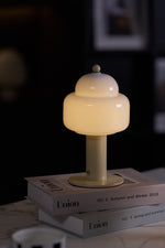 Cloud Dome Table Lamp – Sculptural LED Nightstand Light in Glass & Metal