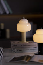 Cloud Dome Table Lamp – Sculptural LED Nightstand Light in Glass & Metal