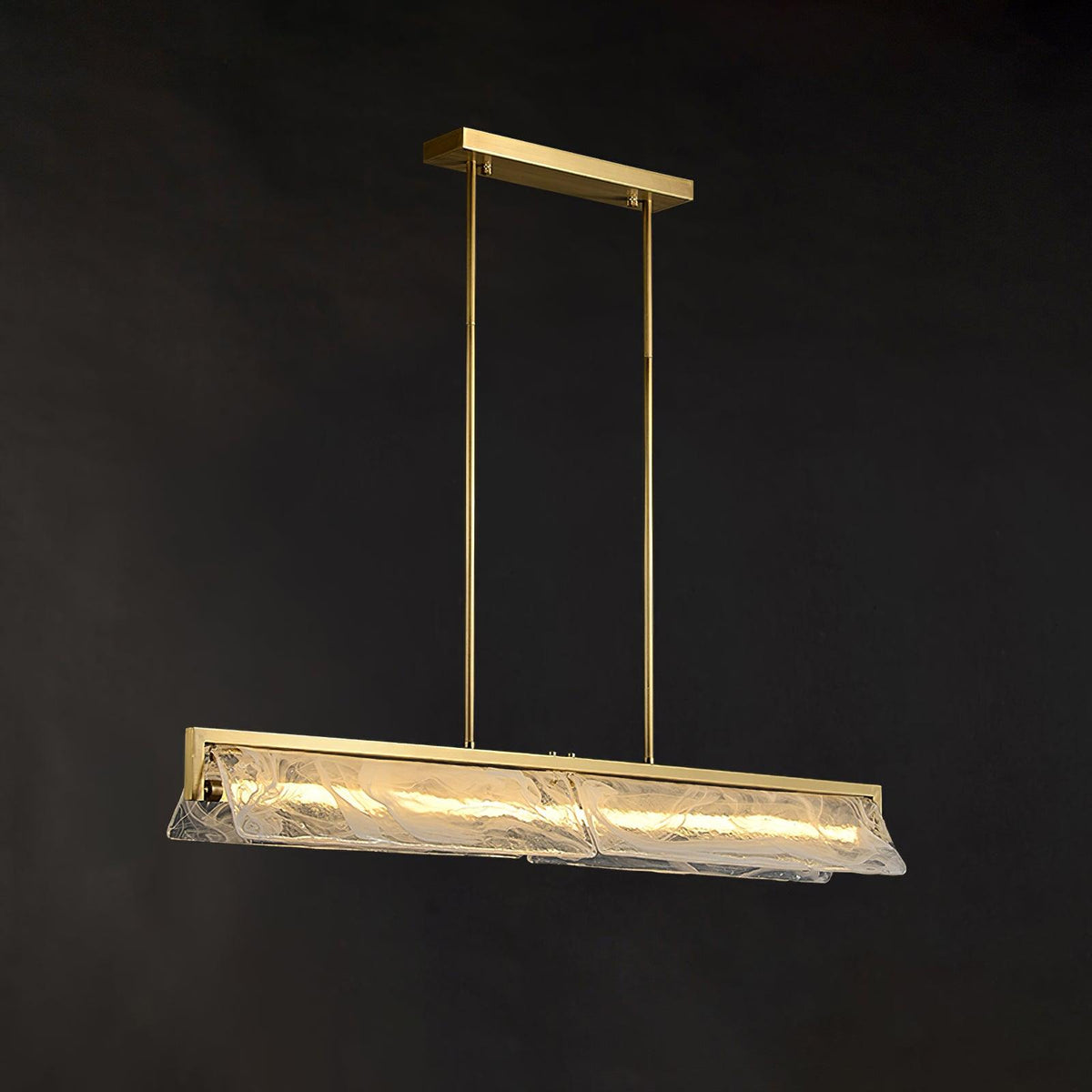 Cloud Fog LED Pendant Light – Handcrafted Brass and Glass Modern Hanging Lamp