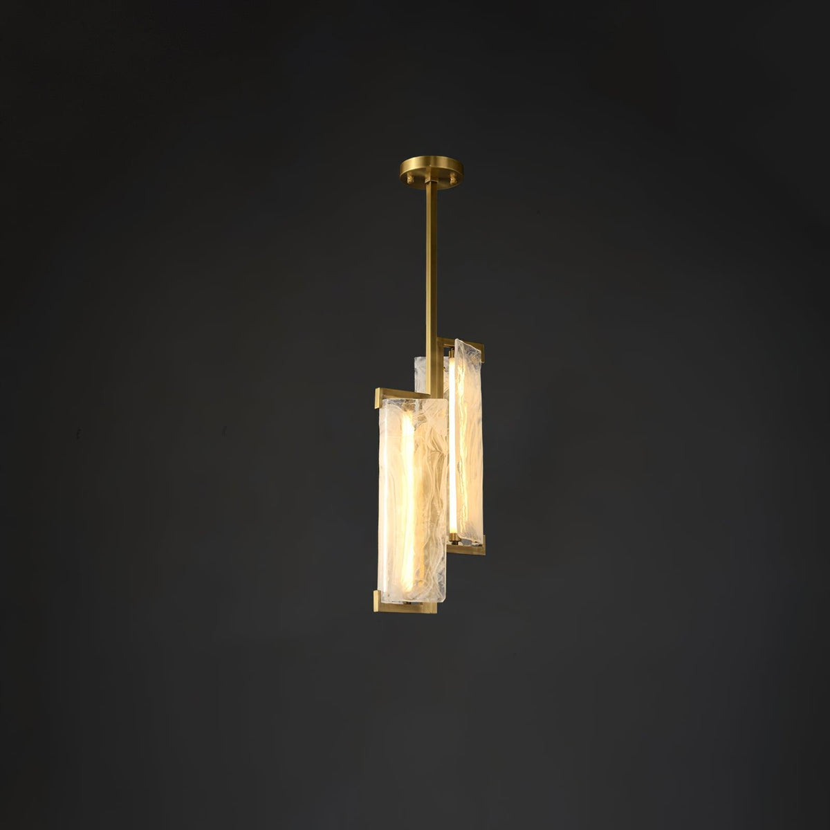 Cloud Fog LED Pendant Light – Handcrafted Brass and Glass Modern Hanging Lamp