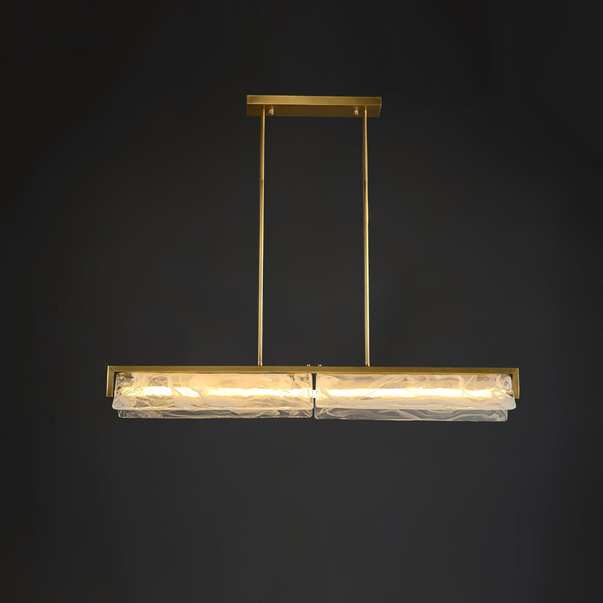 Cloud Fog LED Pendant Light – Handcrafted Brass and Glass Modern Hanging Lamp
